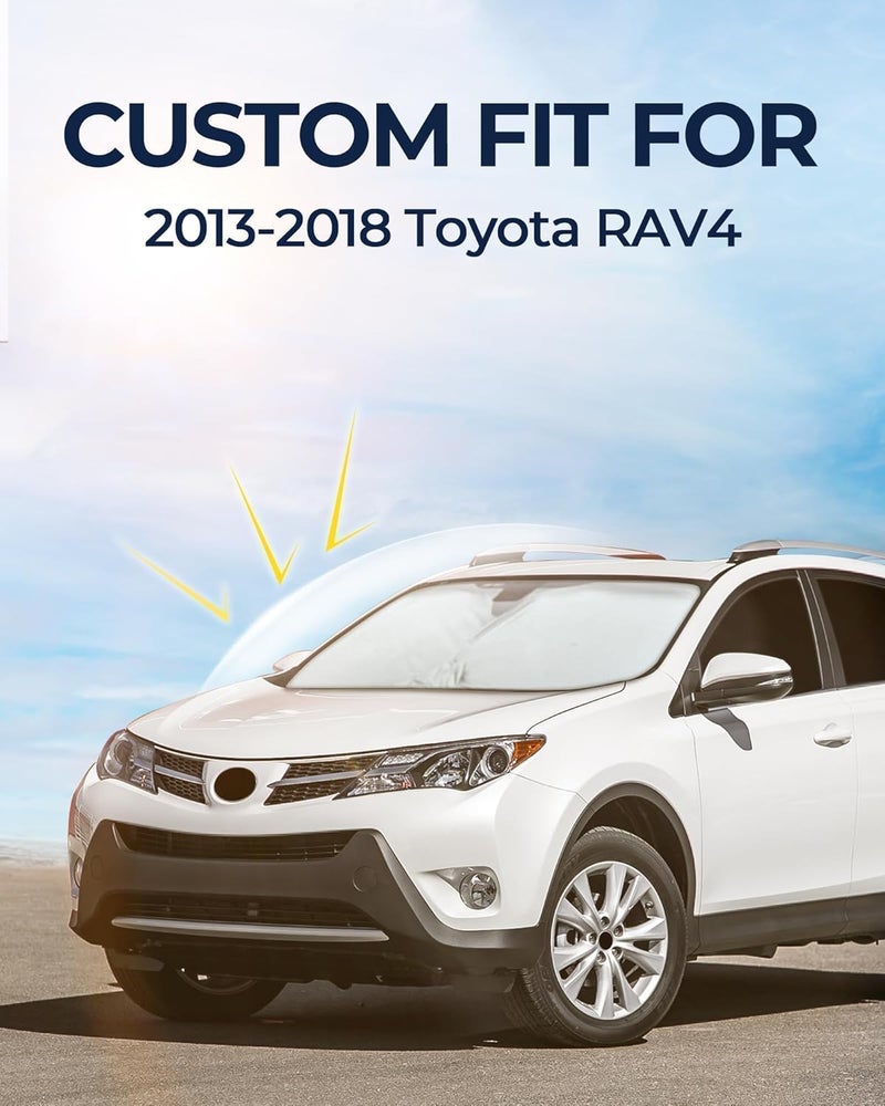 JASVIC for Toyota RAV4 2013-2018 Car Window Shades, 8pcs Privacy Sun Shade Set for Front Windshield Side and Rear Windows, Full Window Covers Keeps Vehicle Cool for Camping Napping - Image 3